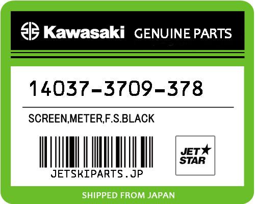Kawasaki OEM SCREEN,METER,F.S.BLACK New #14037-3709-378