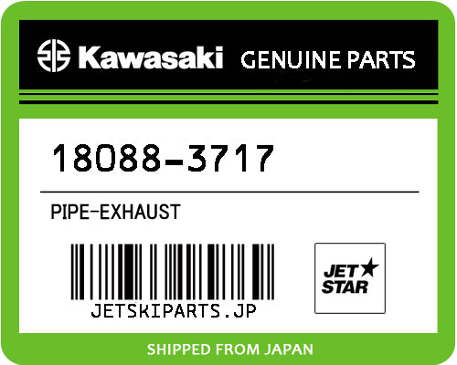 Kawasaki OEM PIPE-EXHAUST New #18088-3717
