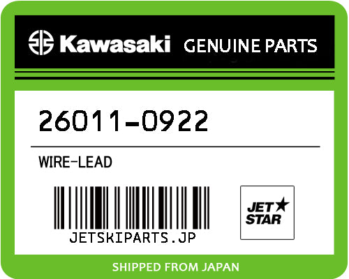 Kawasaki OEM WIRE-LEAD New #26011-0922