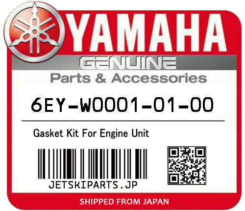YAMAHA OEM GASKET KIT FOR ENGINE UNIT New #6EY-W0001-01-00