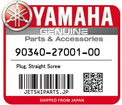 YAMAHA OEM PLUG, STRAIGHT SCREW New #90340-27001-00