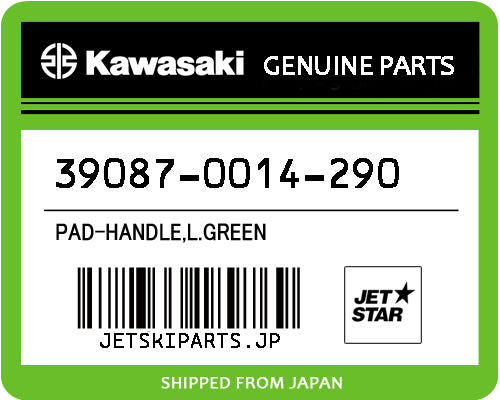 Kawasaki OEM PAD-HANDLE,L.GREEN New #39087-0014-290