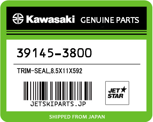 Kawasaki OEM TRIM-SEAL,8.5X11X592 New #39145-3800