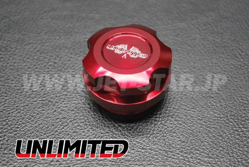 Aftermarket UNLIMITED BILLED OIL CAP UL043(RD) for 4-stroke Kawasaki Cam Cover