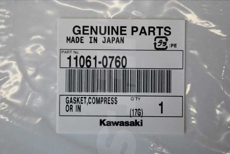 Kawasaki OEM GASKET,COMPRESSOR IN New #11061-0760