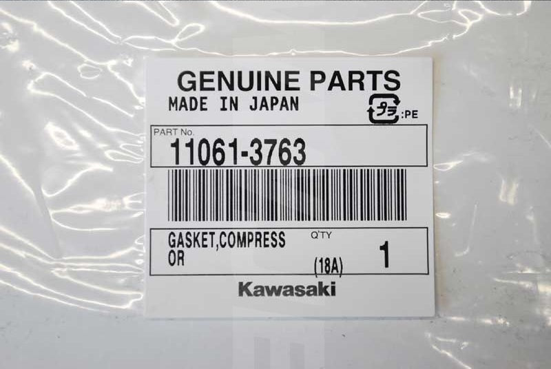 Kawasaki OEM GASKET,COMPRESSOR New #11061-3762