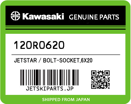 Kawasaki OEM BOLT-SOCKET,6X20 New #120R0620