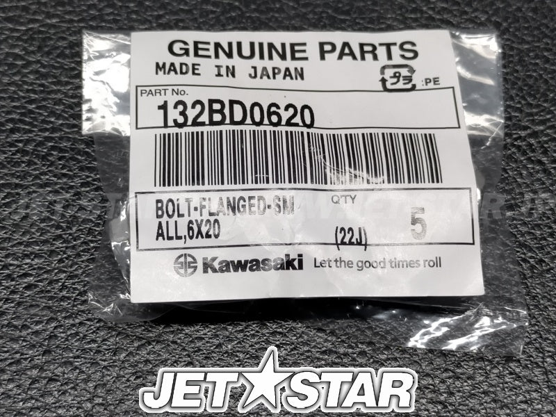 Kawasaki OEM BOLT-FLANGED-SMALL,6X20 New #132Y0620 #132BD0620