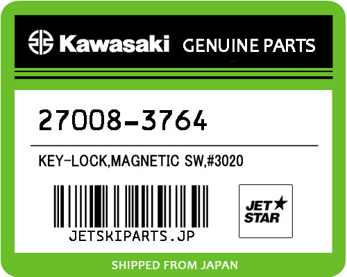 Kawasaki OEM KEY-LOCK,MAGNETIC SW,#3020 New #27008-3764