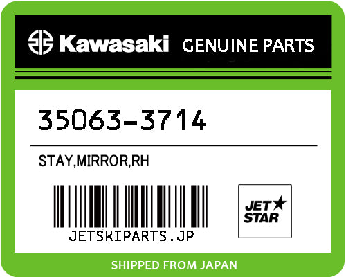 Kawasaki OEM STAY,MIRROR,RH New #35063-3714