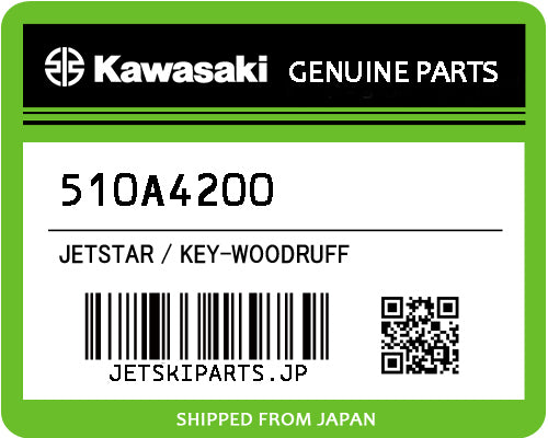 Kawasaki OEM KEY-WOODRUFF New #510A4200