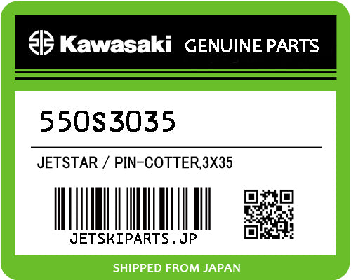 Kawasaki OEM PIN-COTTER,3X35 New #550S3035