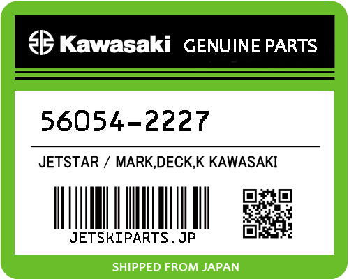 Kawasaki OEM MARK,DECK,K KAWASAKI New #56054-2227