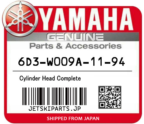 YAMAHA OEM CYLINDER HEAD COMPLETE New #6D3-W009A-11-94