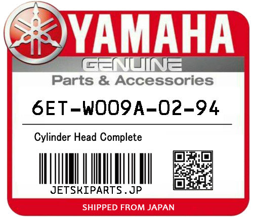 YAMAHA OEM CYLINDER HEAD COMPLETE New #6ET-W009A-02-94