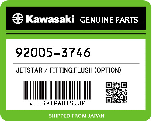 Kawasaki OEM FITTING,FLUSH (OPTION) New #92005-3746