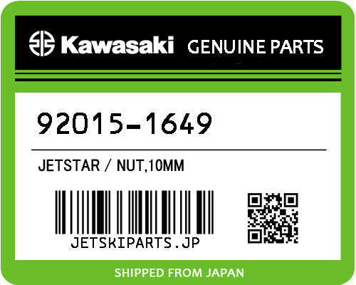 Kawasaki OEM NUT,10MM New #92015-1649