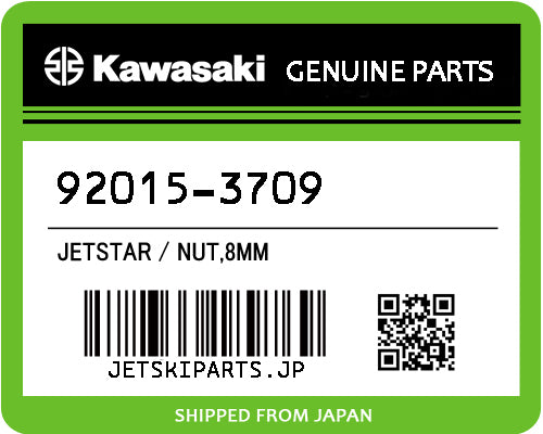 Kawasaki OEM NUT,8MM New #92015-3709