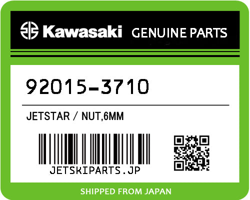 Kawasaki OEM NUT,6MM New #92015-3710