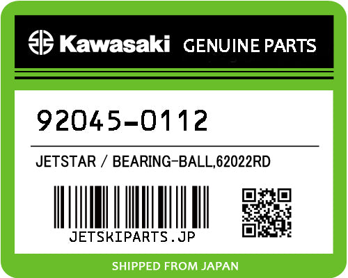 Kawasaki OEM BEARING-BALL,62022RD New #92045-0112