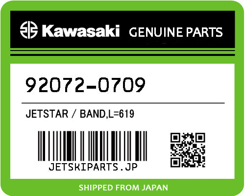 Kawasaki OEM BAND,L=619 New #92072-0709