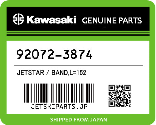 Kawasaki OEM BAND,L=152 New #92072-3874