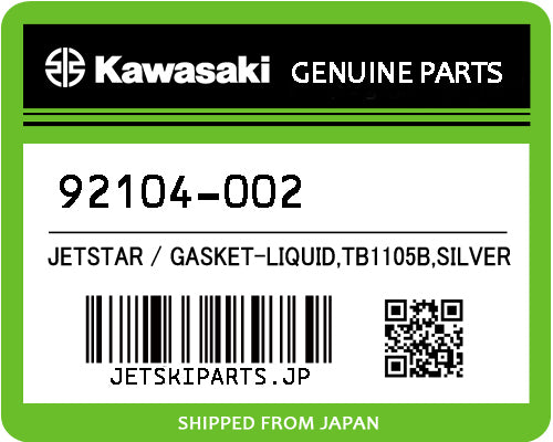 Kawasaki OEM GASKET-LIQUID,TB1105B,SILVER New #92104-002