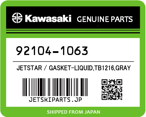 Kawasaki OEM GASKET-LIQUID,TB1216,GRAY New #92104-1063