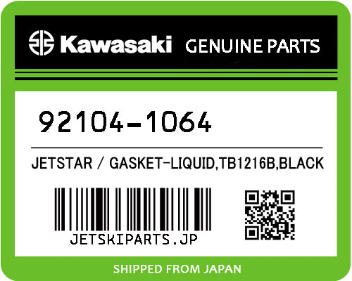 Kawasaki OEM GASKET-LIQUID,TB1216B,BLACK New #92104-1064