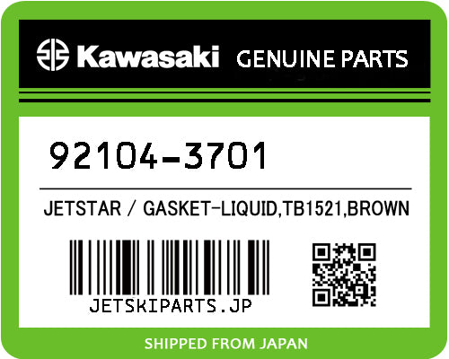 Kawasaki OEM GASKET-LIQUID,TB1521,BROWN New #92104-3701