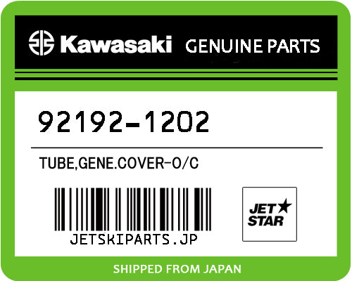 Kawasaki OEM TUBE,GENE.COVER-O/C New #92192-1202