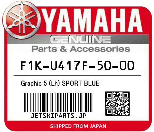 YAMAHA OEM GRAPHIC 5 (LH) SPORT BLUE New #F1K-U417F-50-00