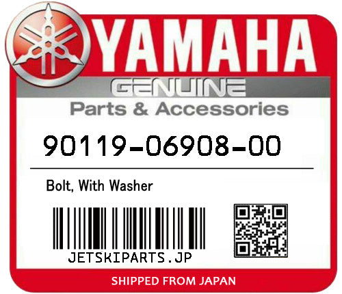 YAMAHA OEM BOLT, WITH WASHER New #90119-06908-00