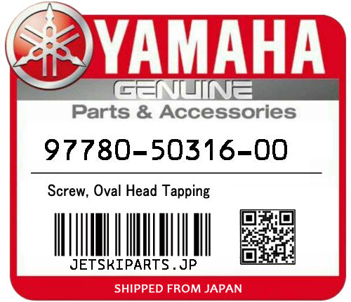 YAMAHA OEM SCREW, OVAL HEAD TAPPING New #97780-50316-00