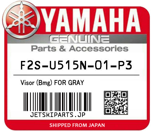 YAMAHA OEM VISOR (BMG) FOR GRAY New #F2S-U515N-01-P3