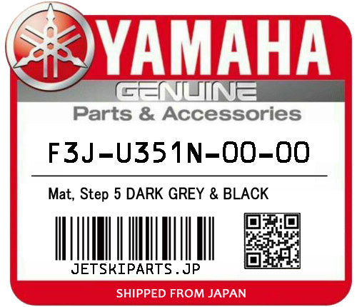 YAMAHA OEM MAT, STEP 5 DARK GREY & BLACK New #F3J-U351N-00-00