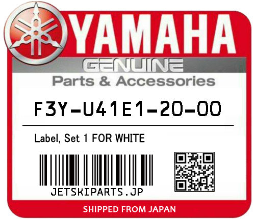 YAMAHA OEM LABEL, SET 1 FOR WHITE New #F3Y-U41E1-20-00