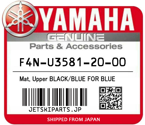 YAMAHA OEM MAT, UPPER BLACK/BLUE FOR BLUE New #F4N-U3581-20-00