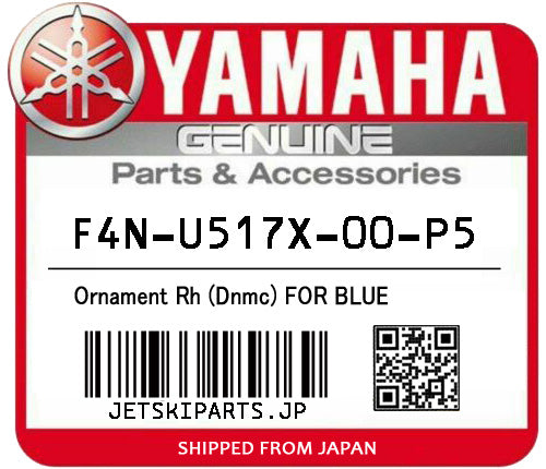 YAMAHA OEM ORNAMENT RH (DNMC) FOR BLUE New #F4N-U517X-00-P5 #F4N-U517X-01-P5