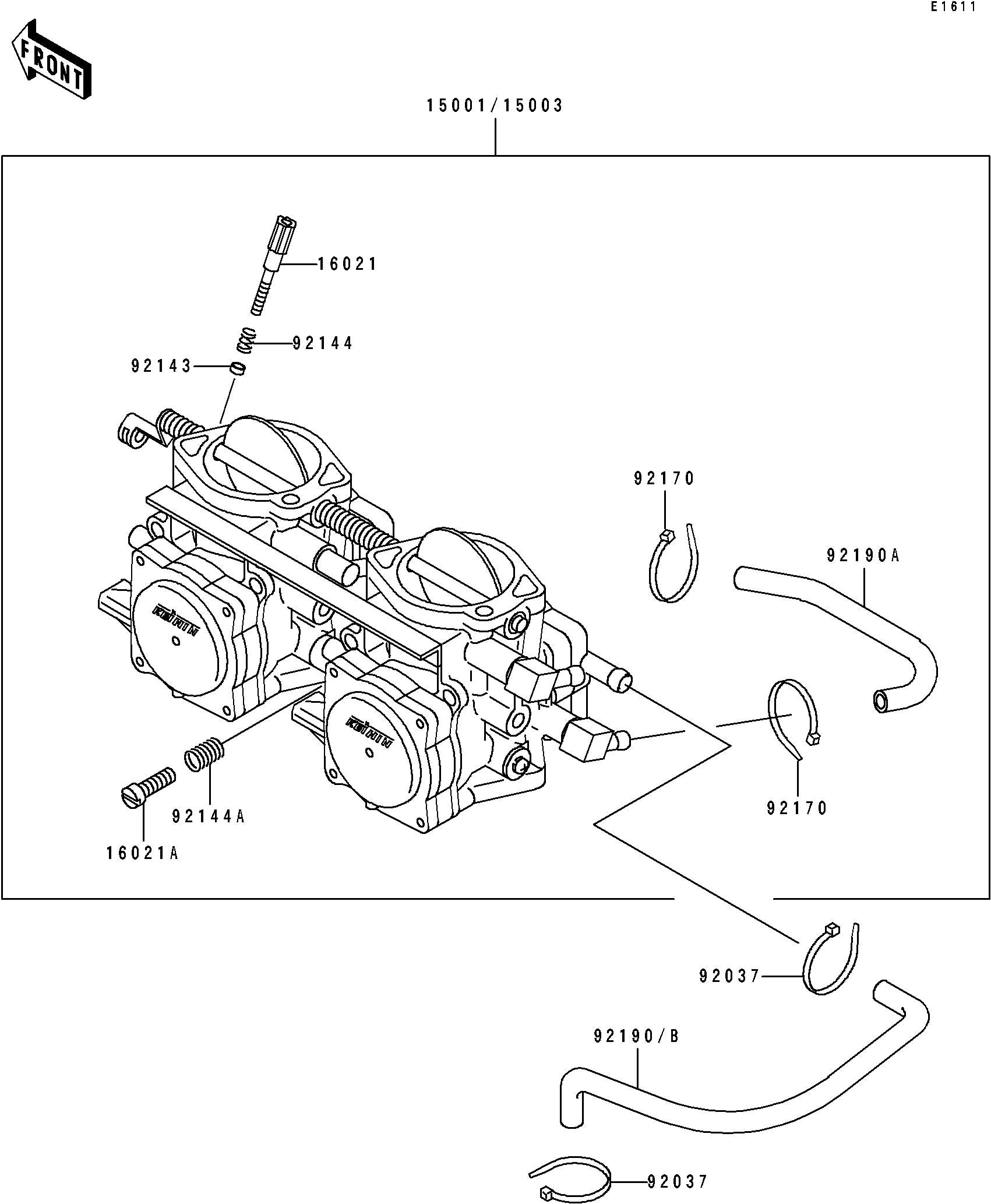 SUPERSPORTXI'94 OEM (Carburetor) CARBURETOR-ASSY Used with defect [X2206-08]