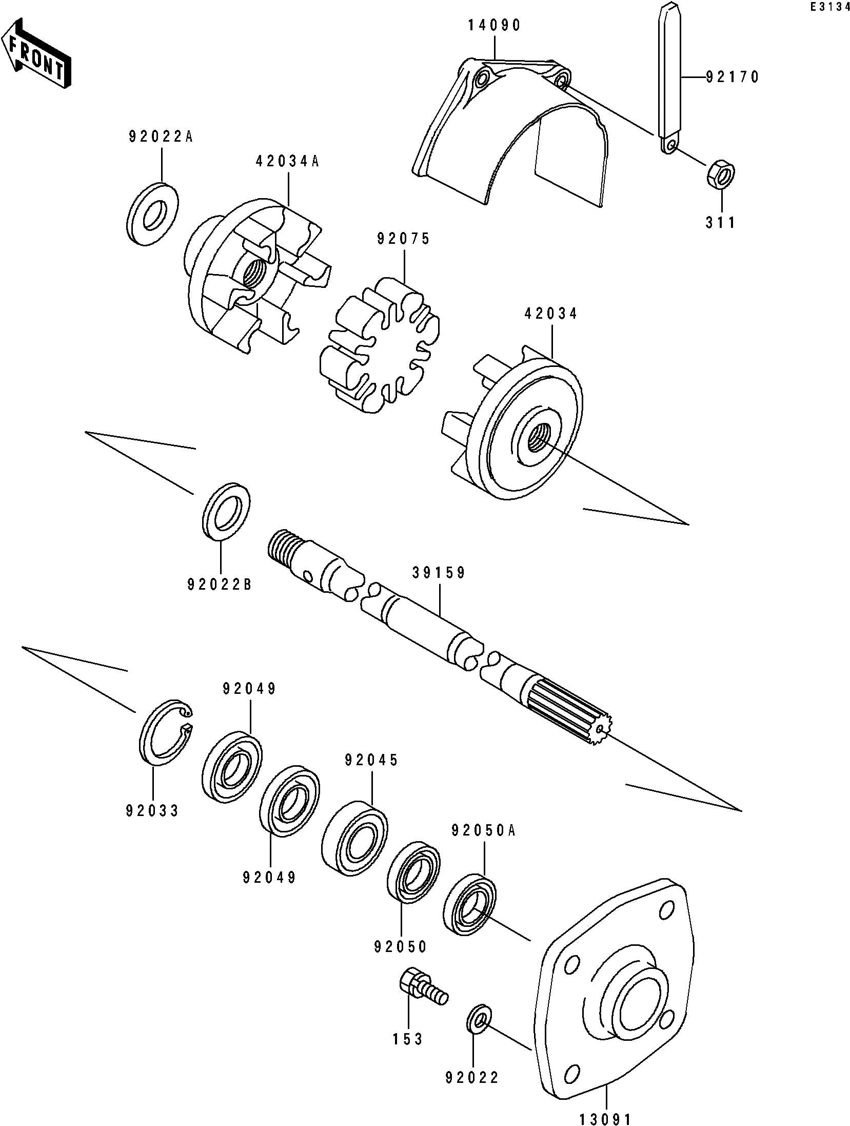 550SX'95 OEM (Drive-Shaft) SHAFT-DRIVE  Used [K0331-07]