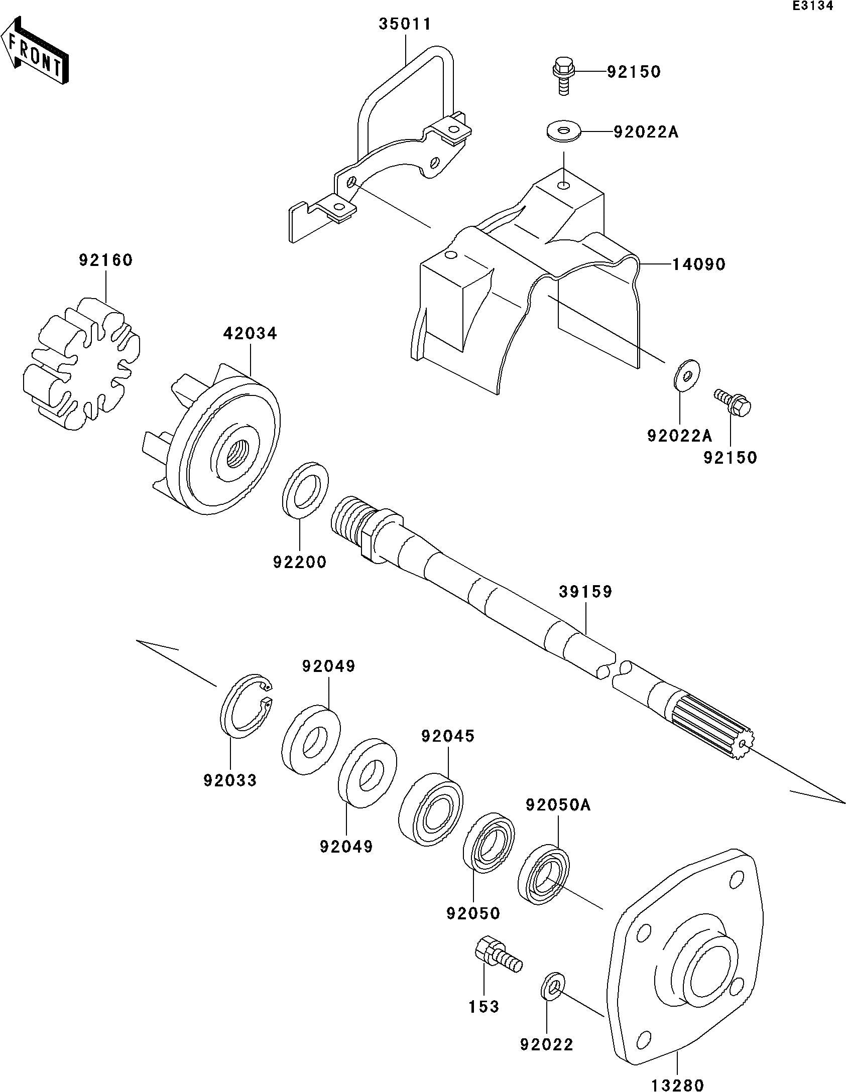 900STX'01 OEM (Drive-Shaft) SHAFT-DRIVE Used [K5050-05]
