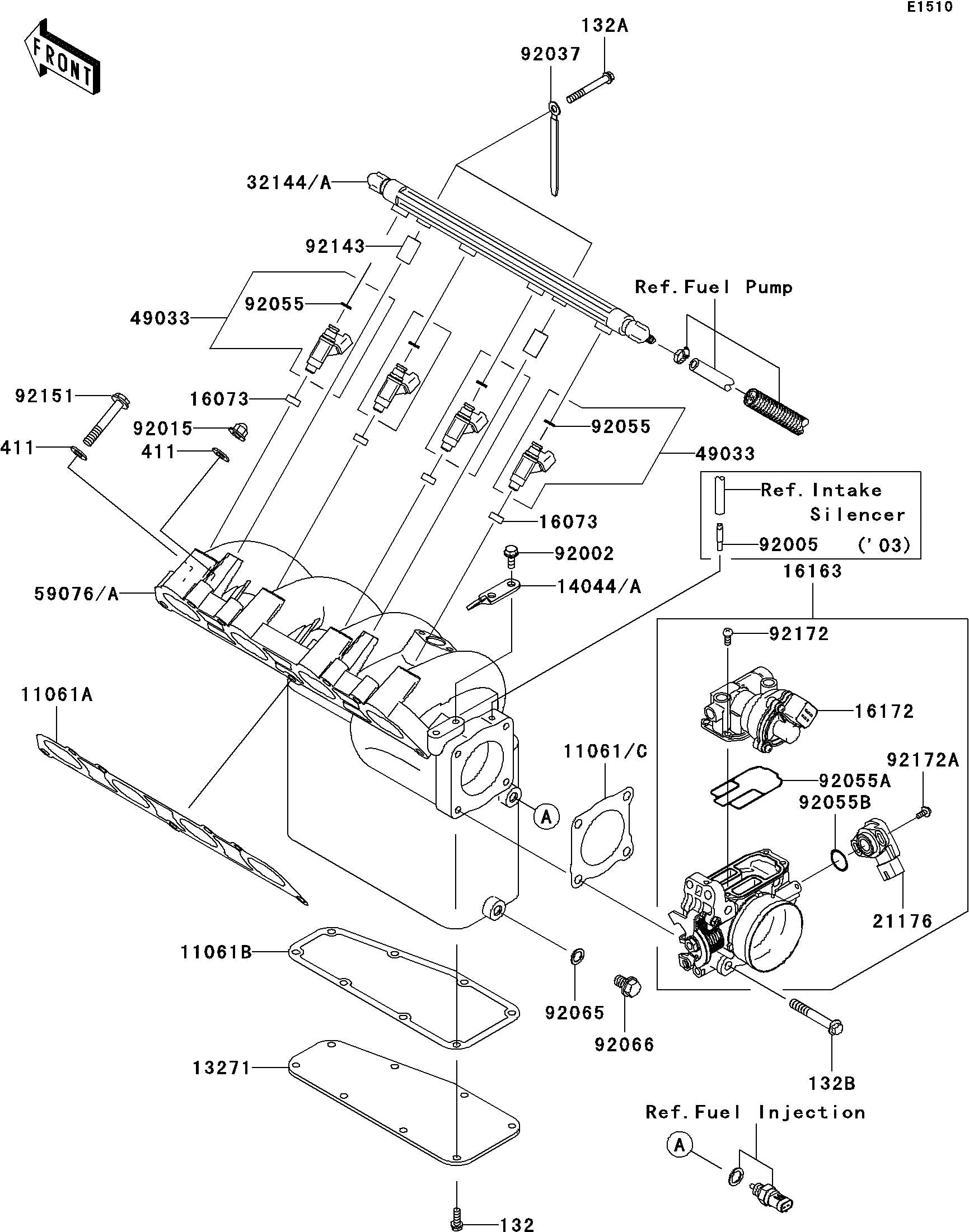 STX-12F'03 OEM (Throttle) NOZZLE-INJECTION Used [K7220-42]