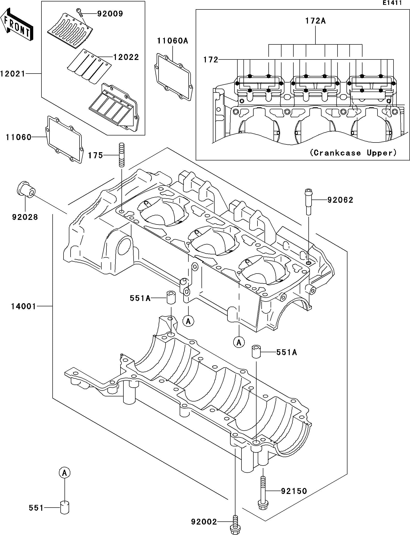 900STX'05 OEM (Crankcase) VALVE-REED Used [K1808-52]