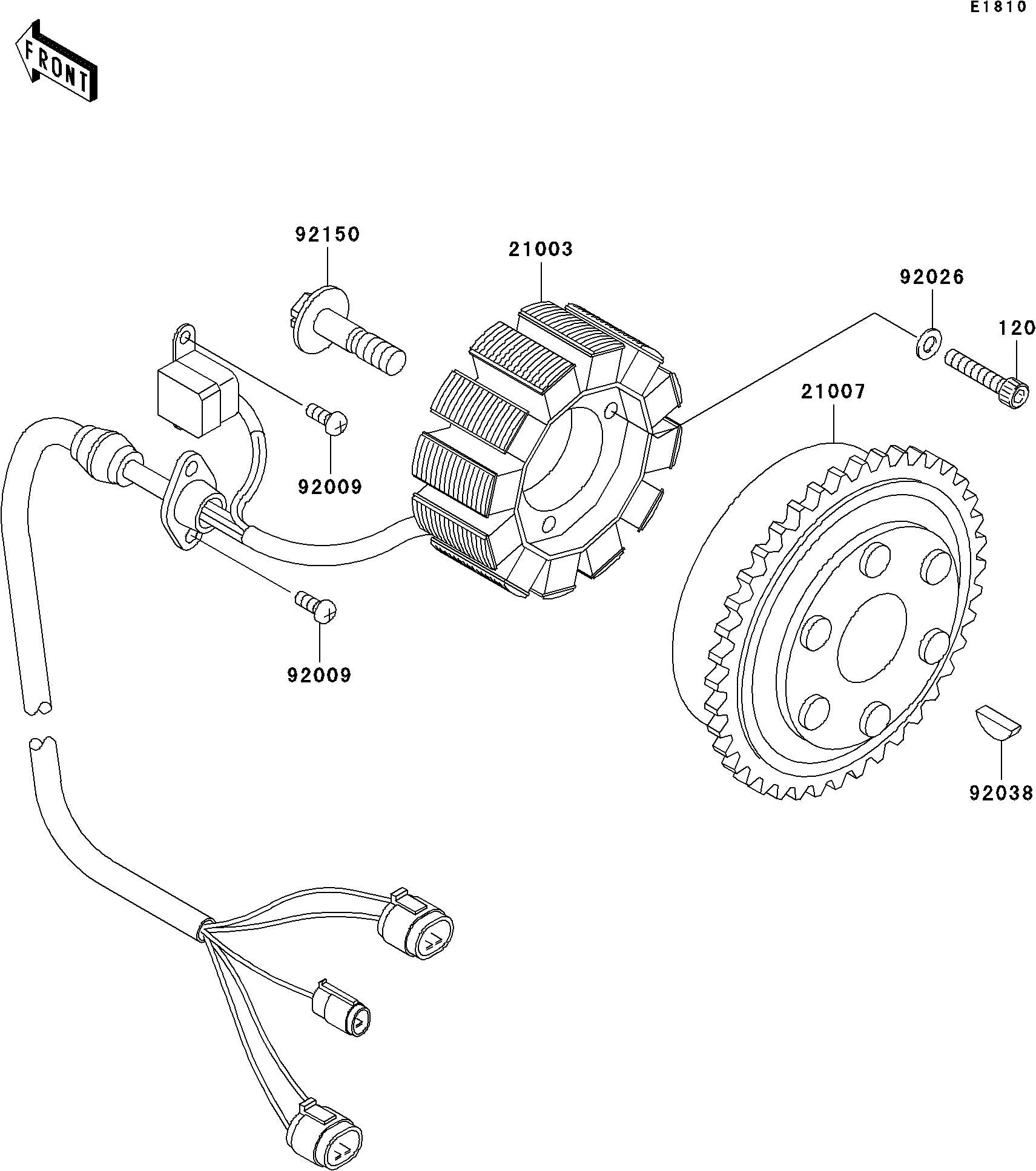 900STX'05 OEM (Generator) ROTOR,MAGNETO Used [K1808-20]