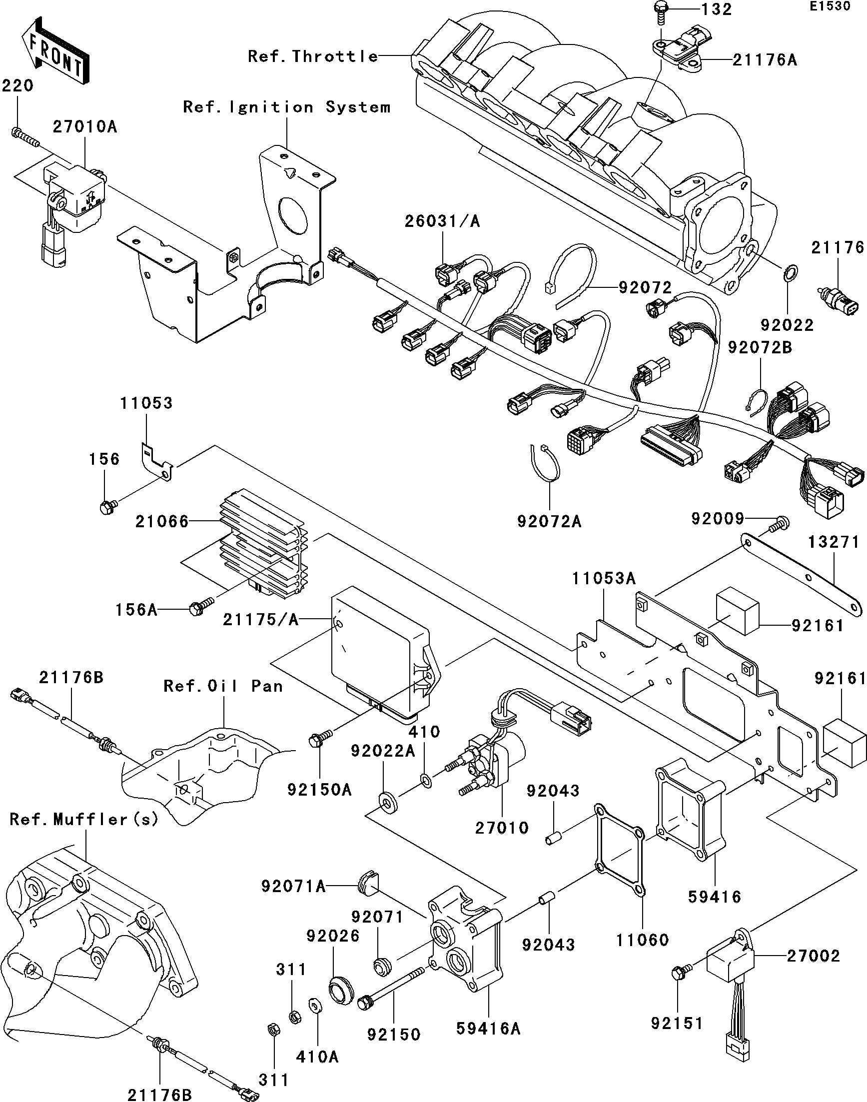 STX-15F'05 OEM (Fuel-Injection) HARNESS Used [K5325-08]