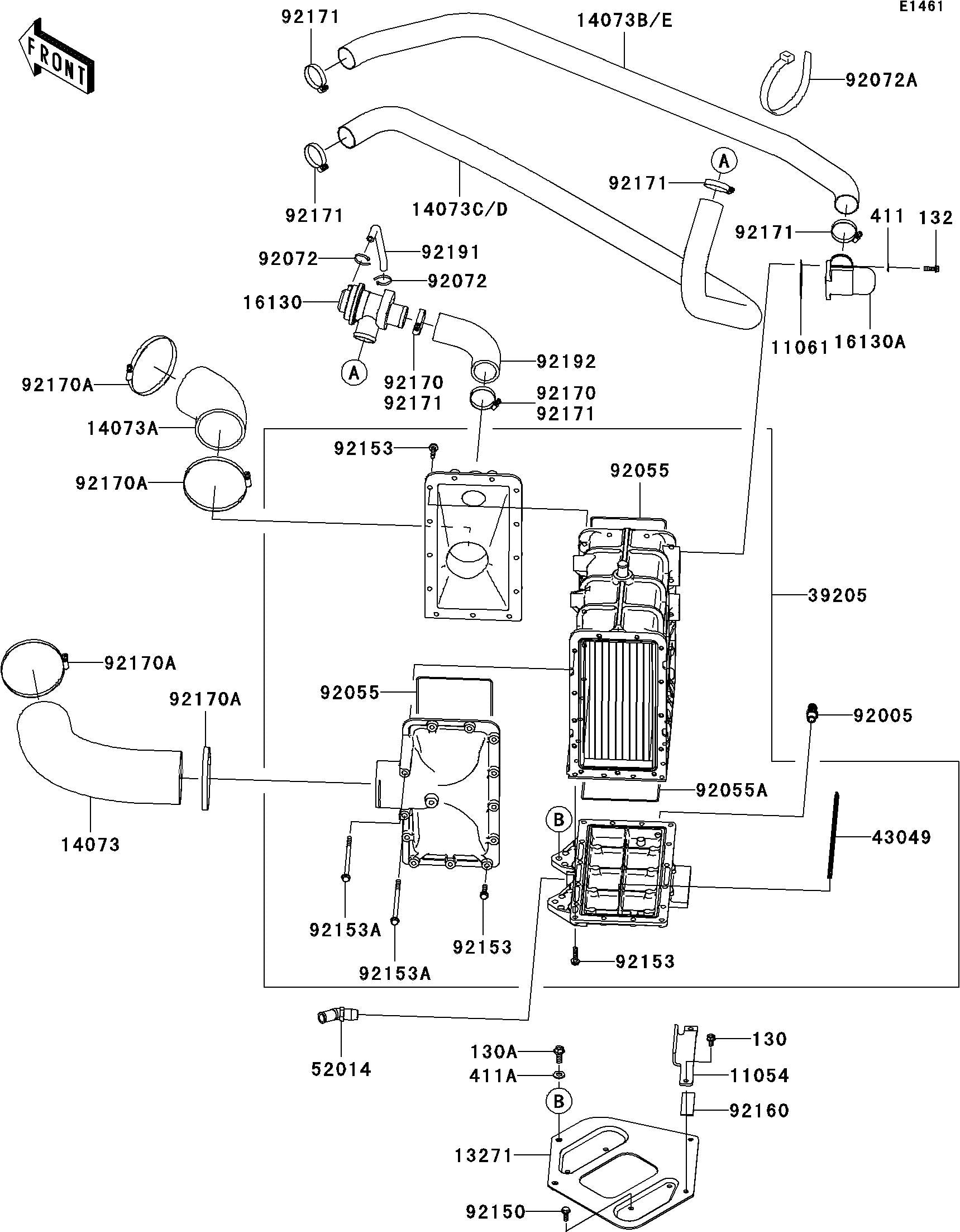 カワサキ ULTRA250X 2007年モデル 純正 Inter こいせ Cooler