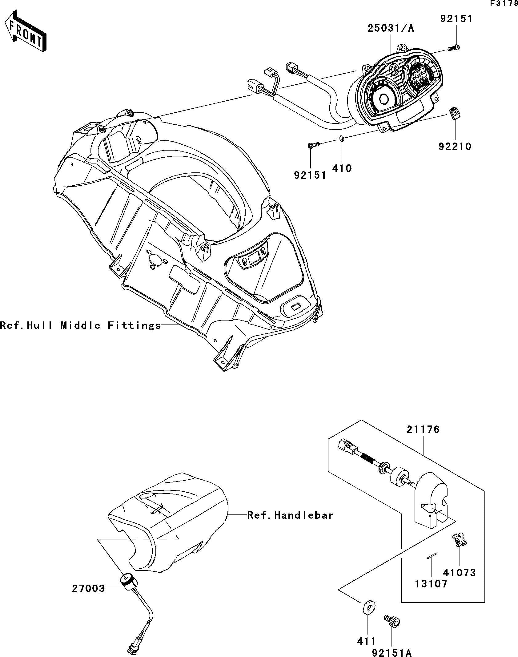 Used 21176-3760-6Z SENSOR,SPEEDOMETER  [K2739-36]