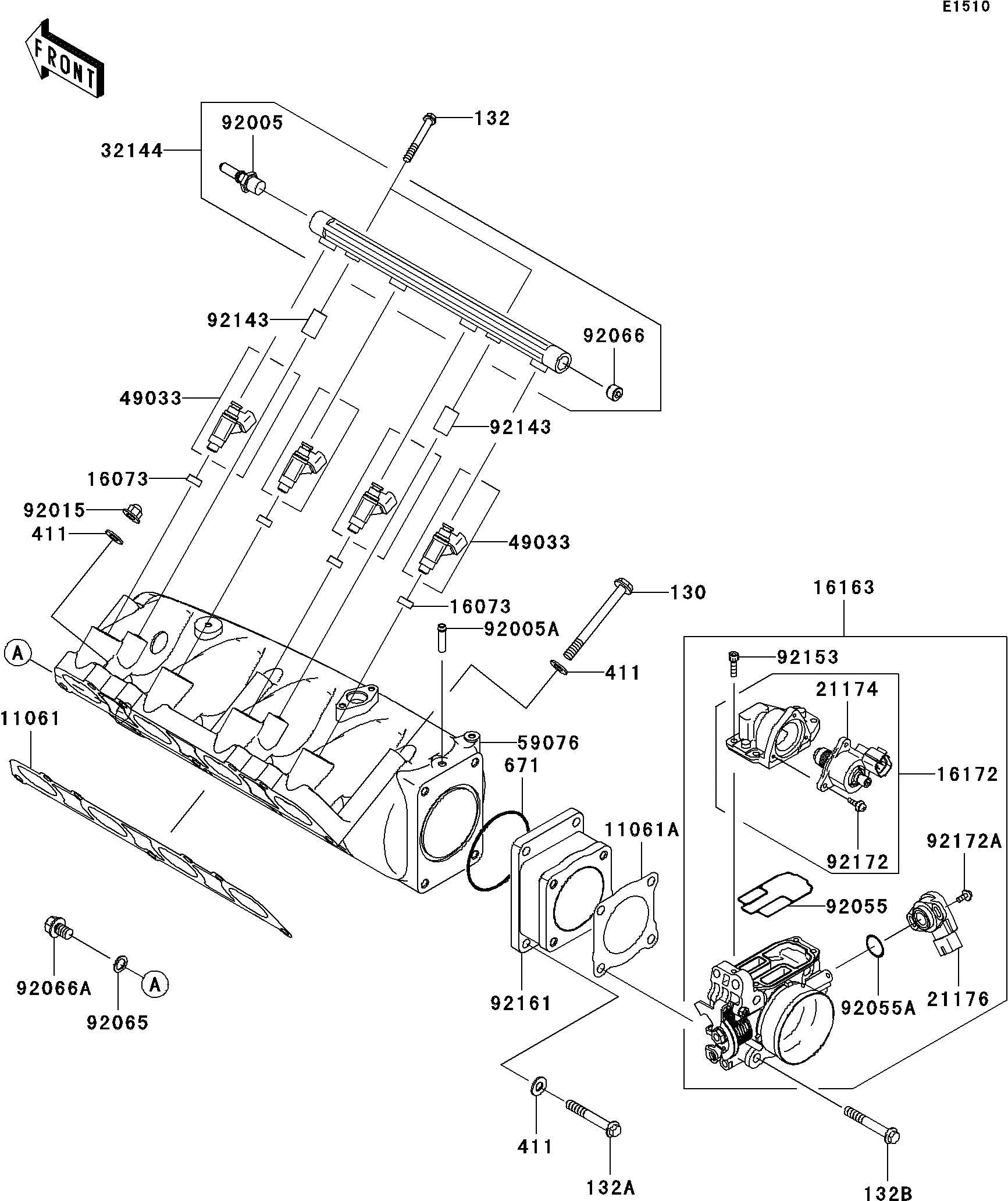 ULTRA260X'09 OEM (Throttle) NOZZLE-INJECTION Used [K6543-48]