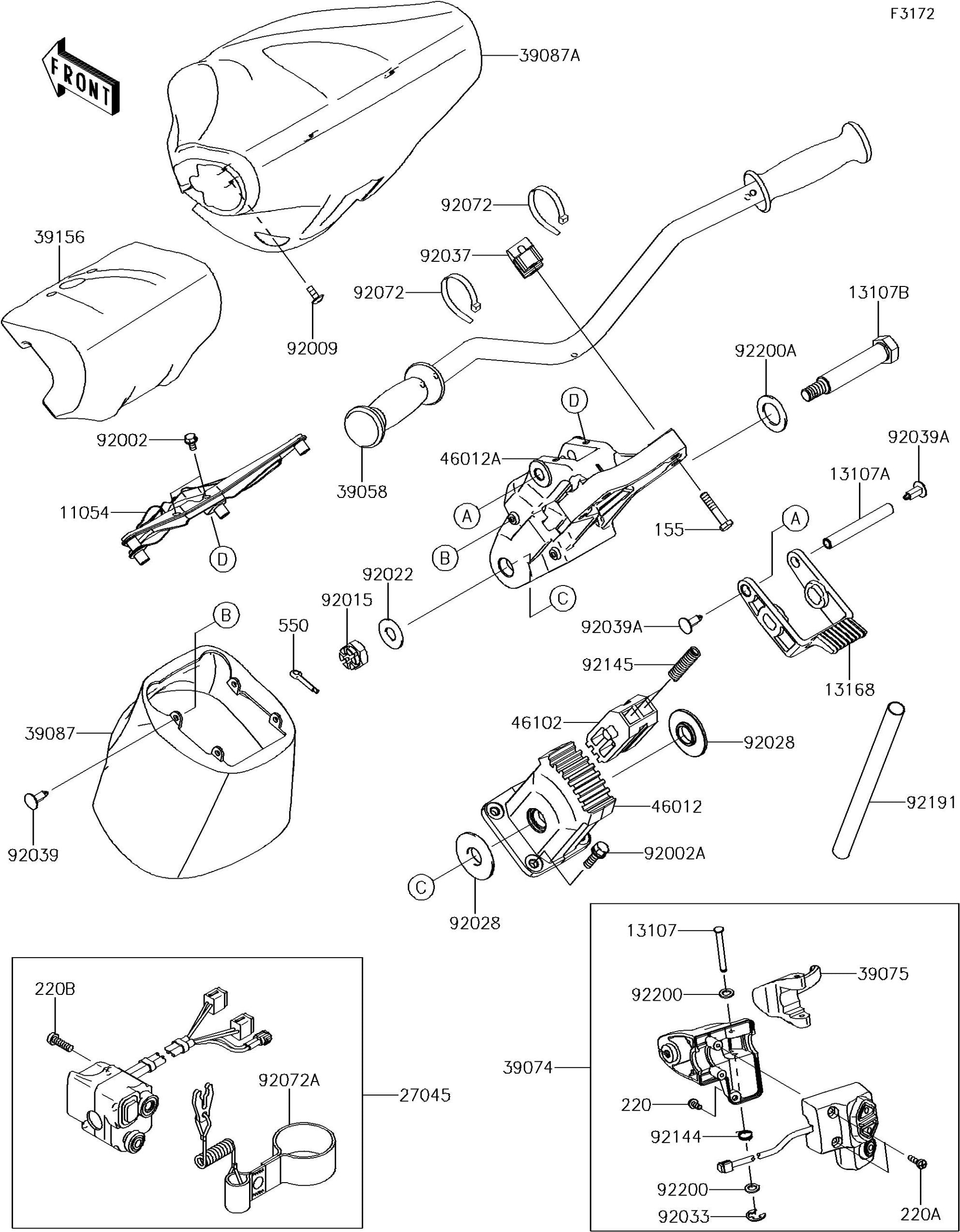 ULTRA310XSE'17 OEM (Handlebar) LEVER-ASSY-THROTTLE Used